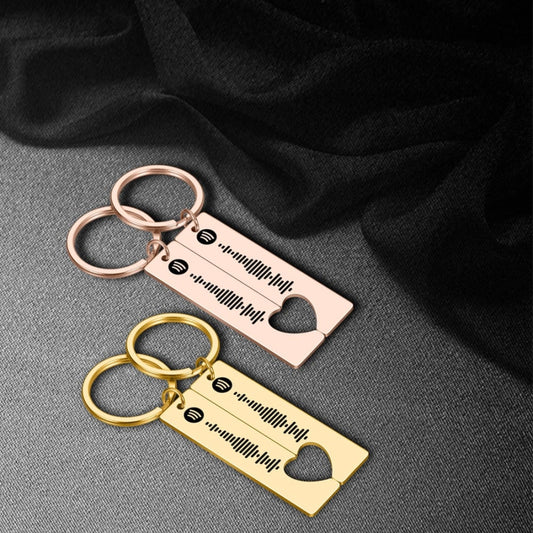 Custom Spotify Code Keychain Heart