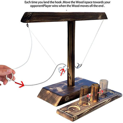 Wooden Ring Hook Tossing Games
