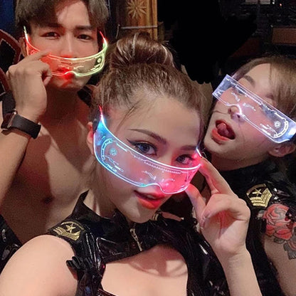 Cyberpunk Luminous LED Glow Glasses