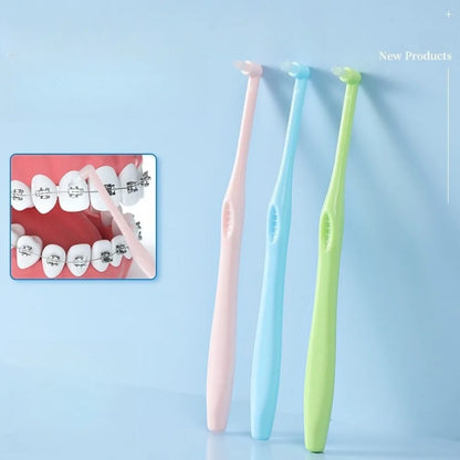 Small Head Single-Beam Soft Teeth Cleaning Toothbrush Orthodontic Interdental Brush Soft Hair Implant Adult Oral Care Tools