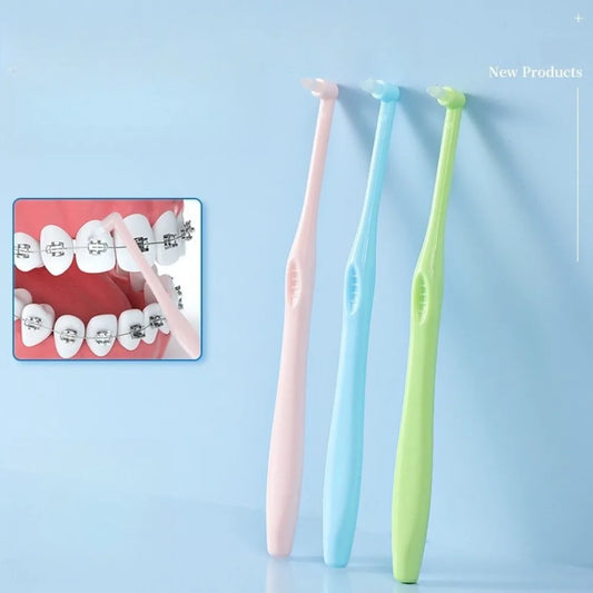 Small Head Single-Beam Soft Teeth Cleaning Toothbrush Orthodontic Interdental Brush Soft Hair Implant Adult Oral Care Tools