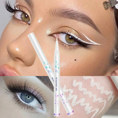 Matte White Eyeliner Liquid Pen Lying Silkworm Pencil Brighten Corners of Eyes Ultra-thin Waterproof Pigment Smooth Eyeshadow