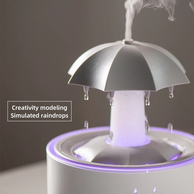 Aromatherapy Rotating Water Droplet Led Umbrella  Humidifier