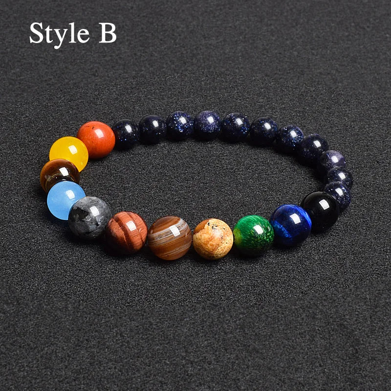 Solar System Planet Themed Natural Stone Bracelet