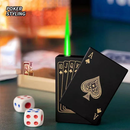 Green Flame Ace Card Torch Flame Lighter