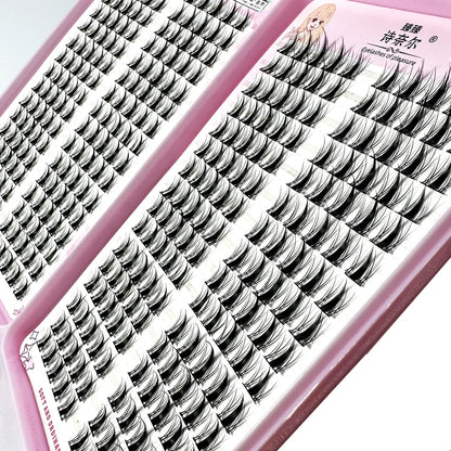 High-Capacity Individual Lashes 12/13/14mm Cluster Lashes Fluffy Natural Look DIY Eyelash Extension False Eyelashes Makeup