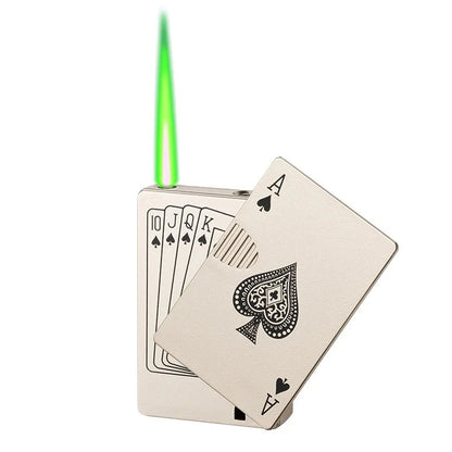 Green Flame Ace Card Torch Flame Lighter
