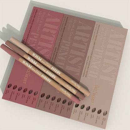 6pcs/set Lip Liner Pen 6 Colors Waterproof And Sweat-proof Not Easy To Fade Non-stick Cup Nude Lipstick Pencil SET