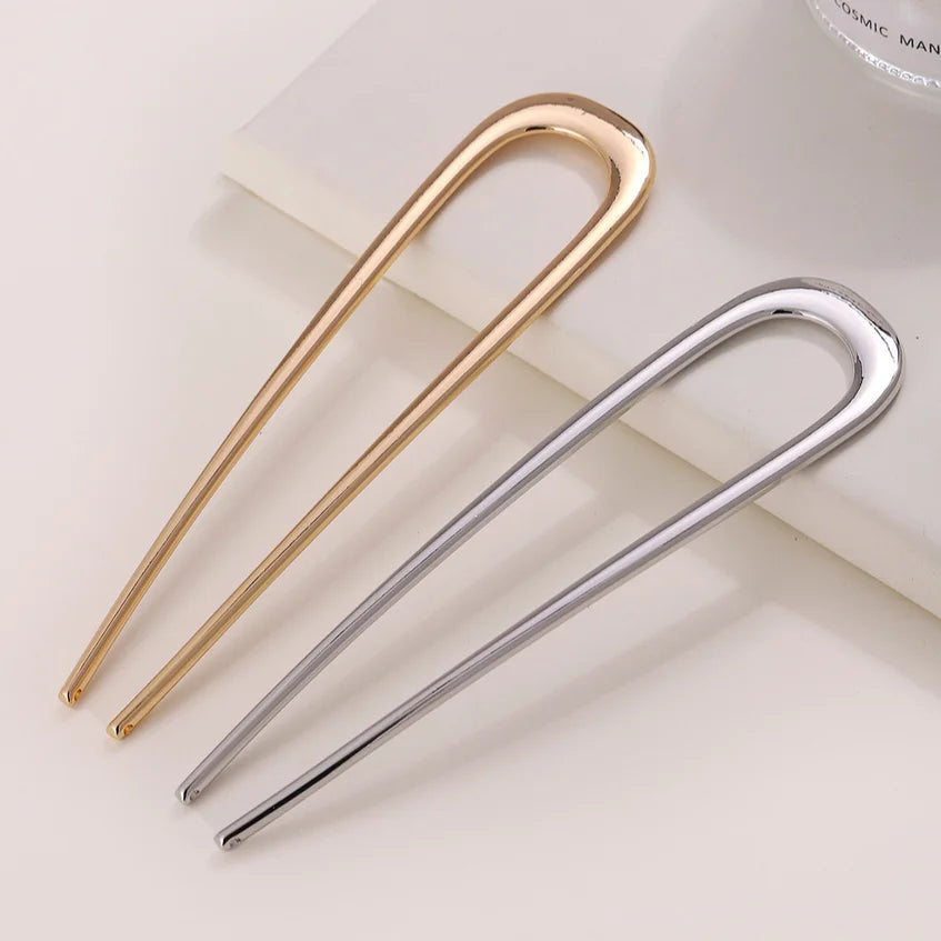 New Simple U Shaped Hairpin Metal Hair Sticks U French Hair Clips Pins Fashionable Hair Jewelry Accessories for Women Wholesale