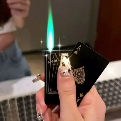 Green Flame Ace Card Torch Flame Lighter