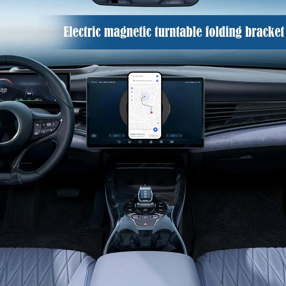360° Rotating Electric Suction Magnetic Car Phone Holder