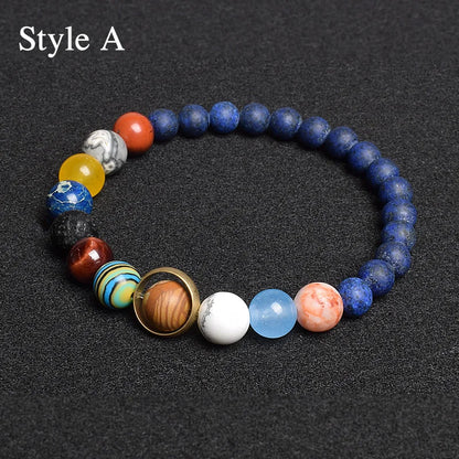 Solar System Planet Themed Natural Stone Bracelet