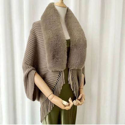 Knitted Loose Thickened Shawl Coat