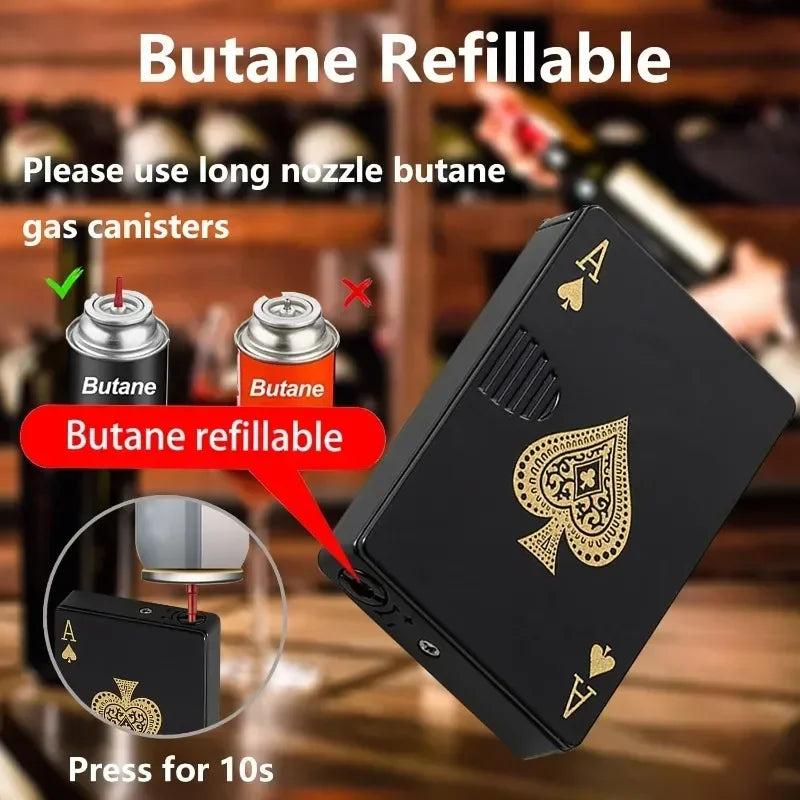 Green Flame Ace Card Torch Flame Lighter