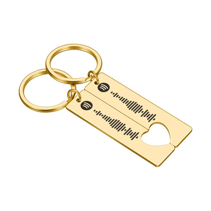 Custom Spotify Code Keychain Heart